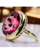 Ring Rubinrot 14 Karat Gelbgold Vintage vrc285y